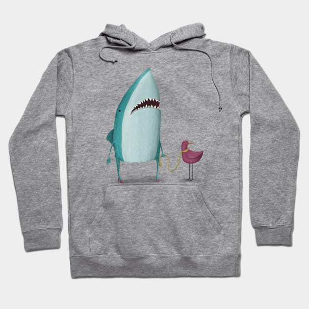 Shark and friend Hoodie by agrapedesign